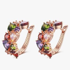 Elegant Multicolor Gemstone Earrings